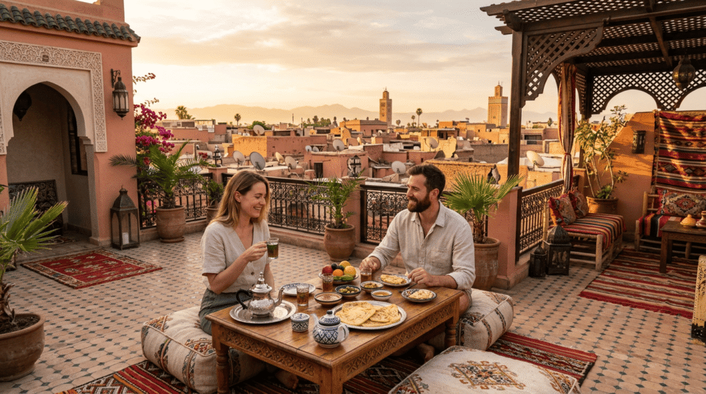 Ambiance authentique et intimiste dans les meilleurs riads Marrakech au cœur de la médina